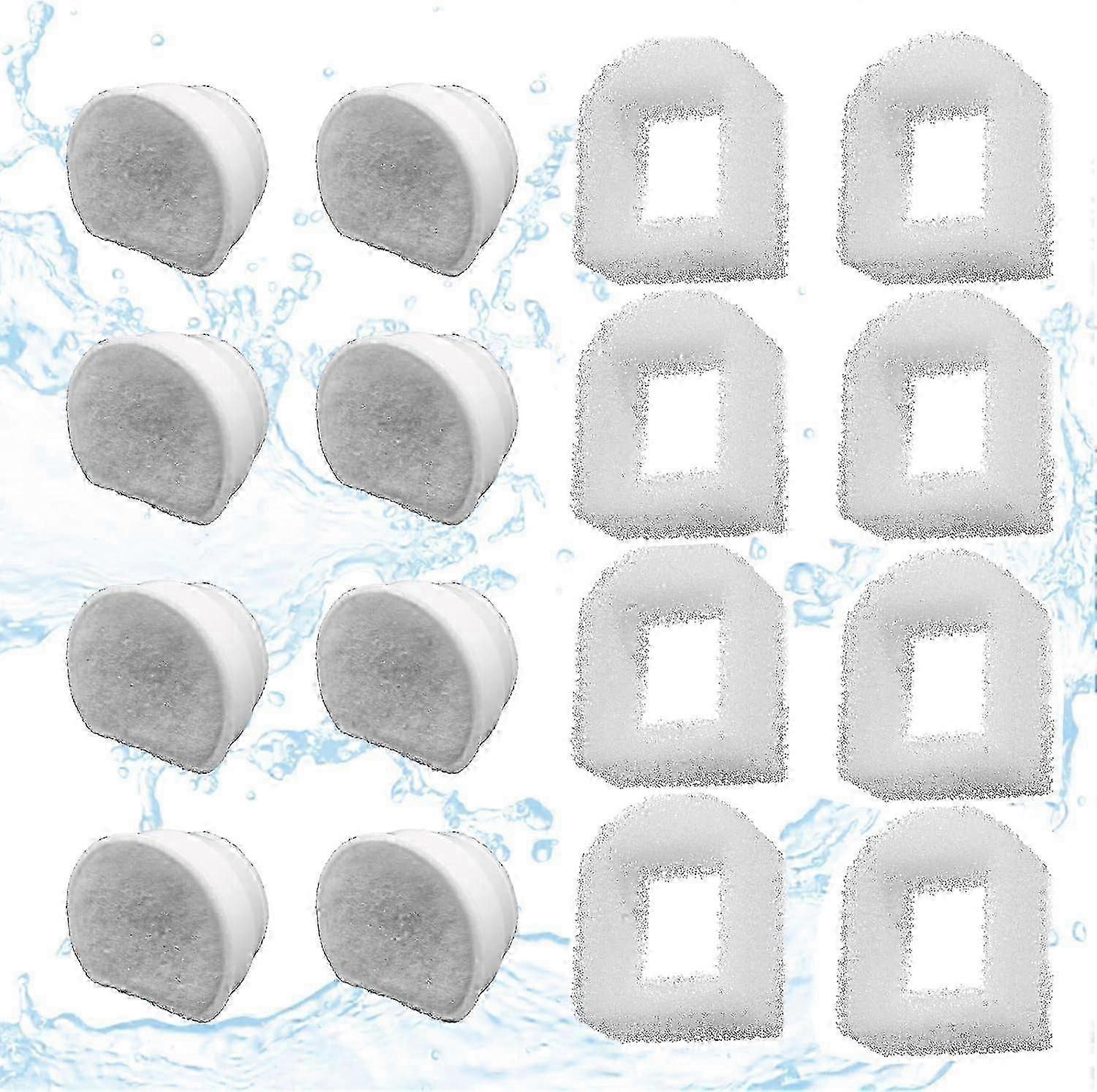 16 Pack Pet Fountain Replacement Carbon Filters Compatible with PetSafe Drinkwell Filtrs, Dog and Cat Replacement Carbon Filters Edition 0926