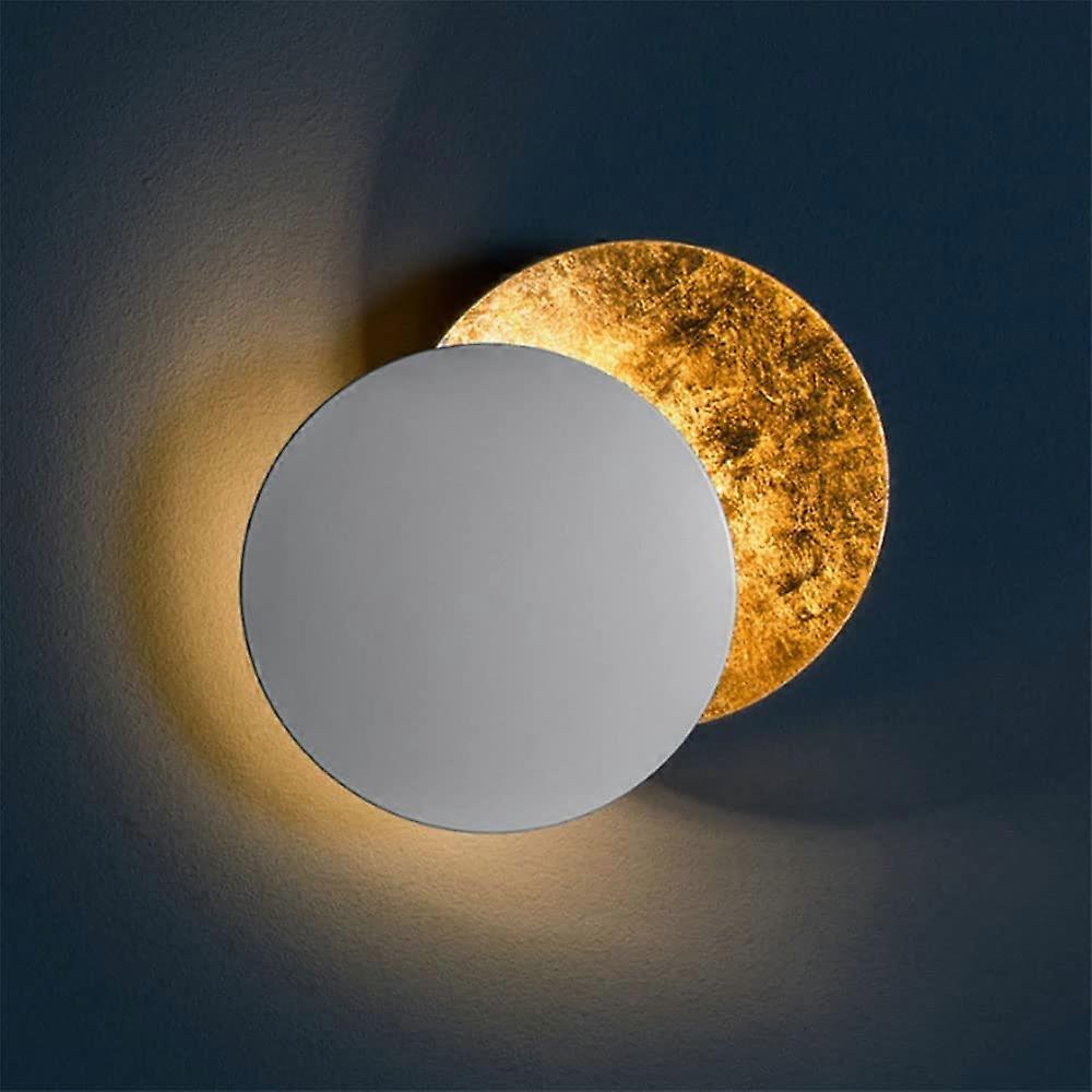 Wall Light Moon Indoor 360-Degree Rotatable Eclipse Wall Wash Light LED Round 20cm White