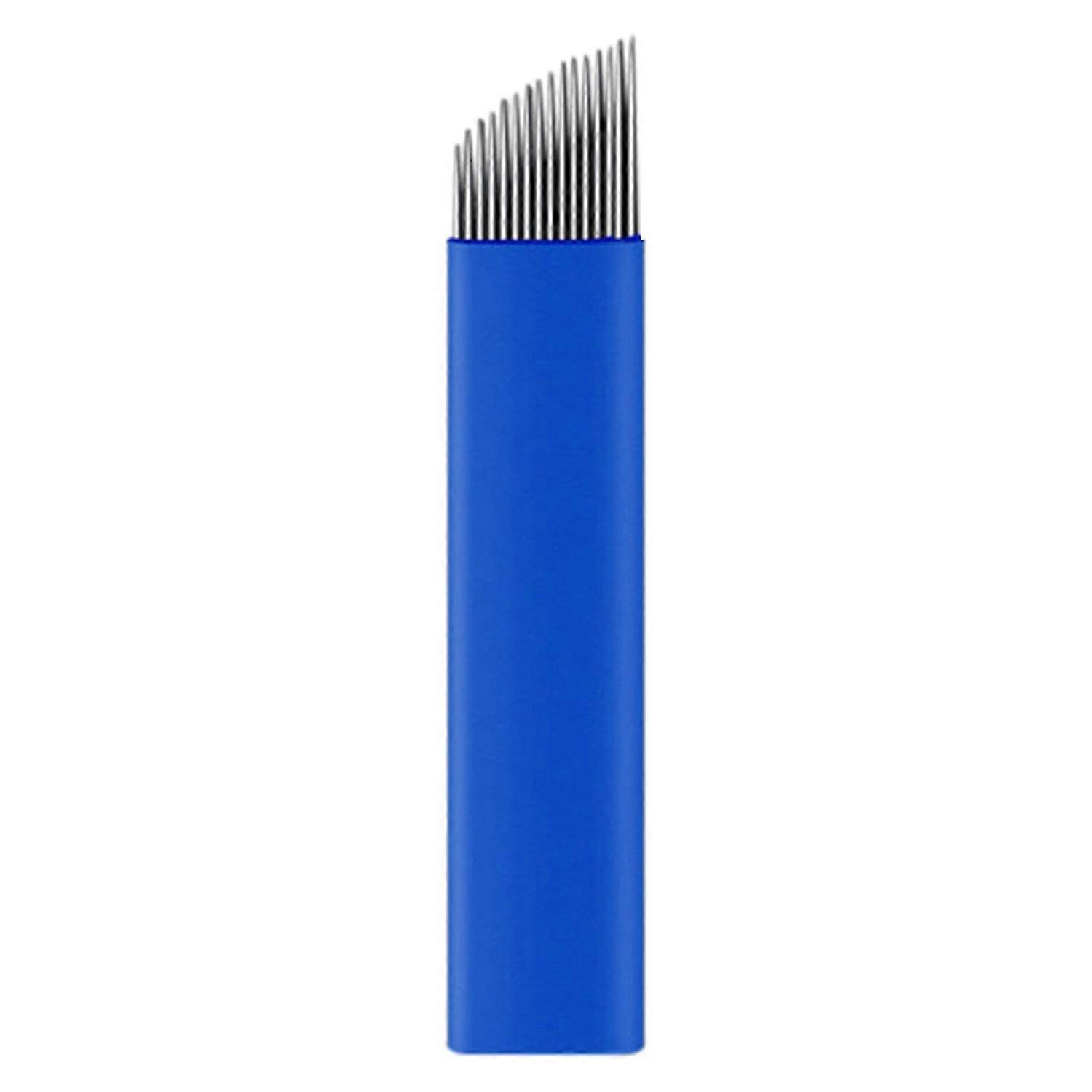 100 Pcs / set Eyebrow Manual Micro-blading Makeup Fixed Sterile Needle 12/14/16/18 Pin Blade