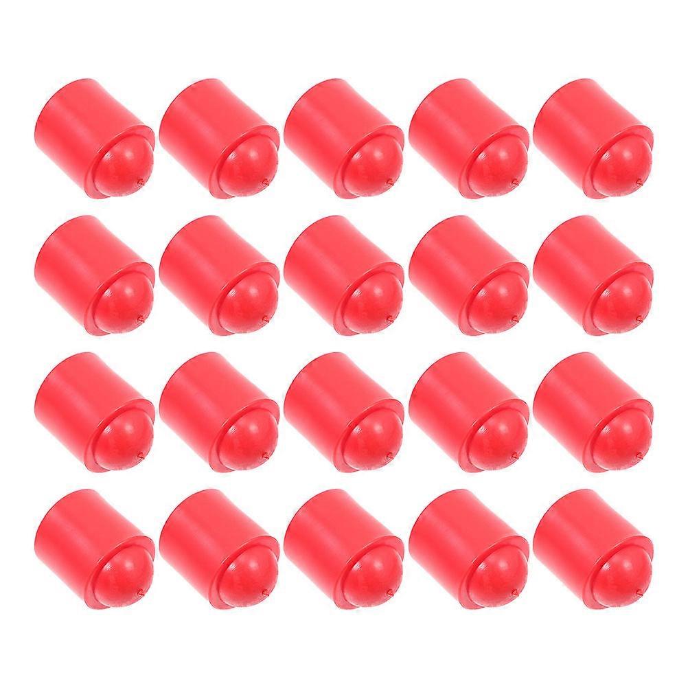 Rubber Pool Cue End Protecting Cover for Protection Red 50Pcs Pack