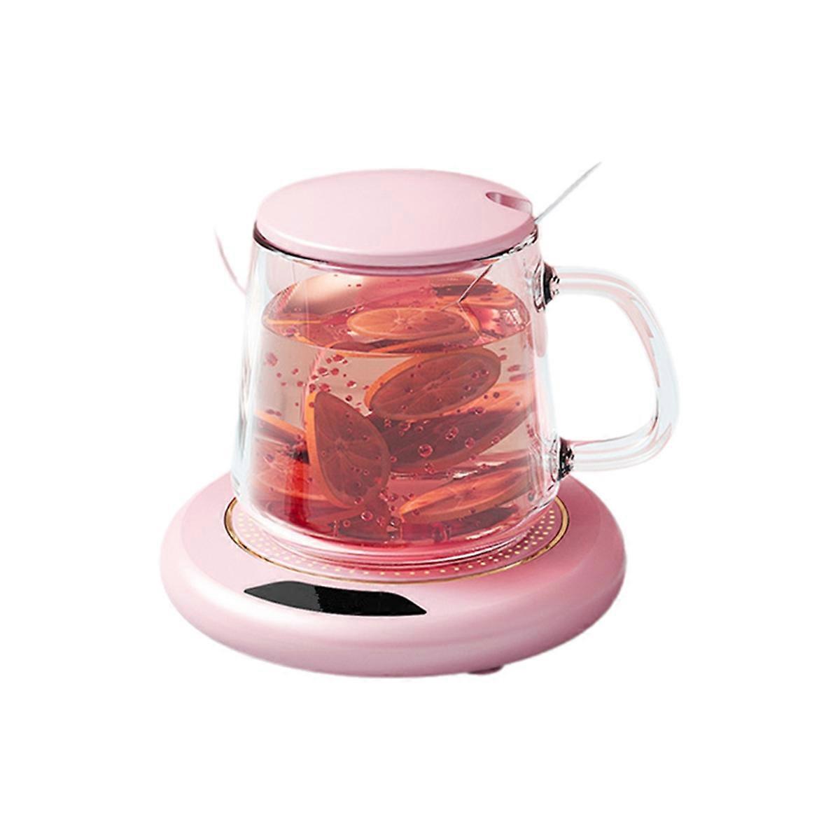 2PCS Thermostatic Heating Coaster USB Home Heating Coaster 3-Speed Adjustment Heating 55 Degrees Con