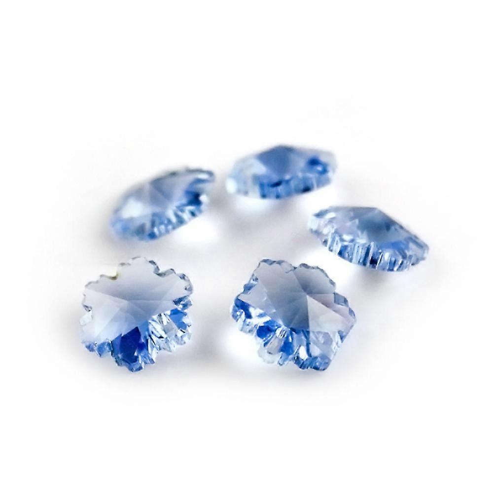 Single Hole Crystal Snowflake Beads for Jewelry Making 200Pcs Mixed Color Charms