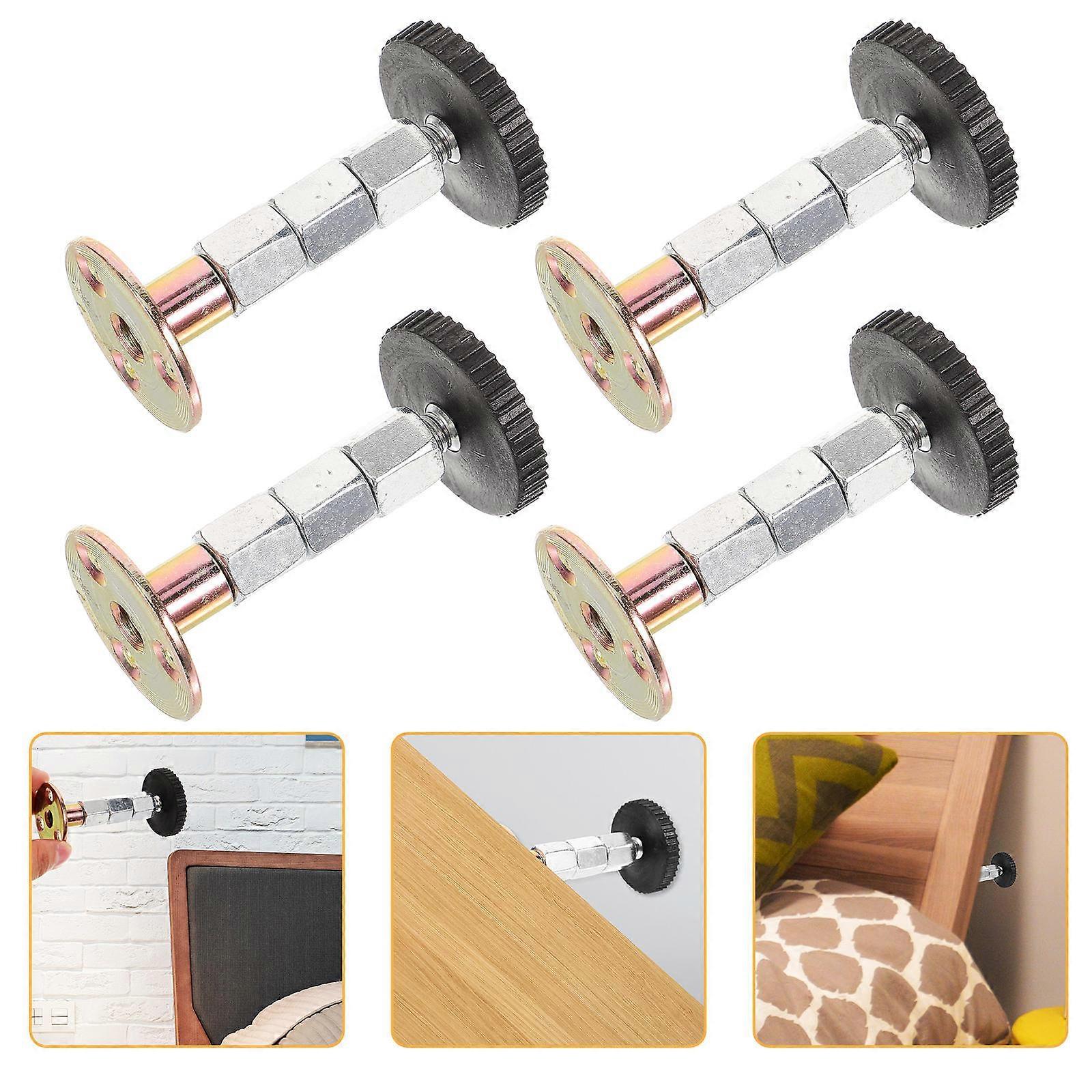 Adjustable Bed Headboard Bracket for 8Pcs Bed Stoppers Noise Reduction