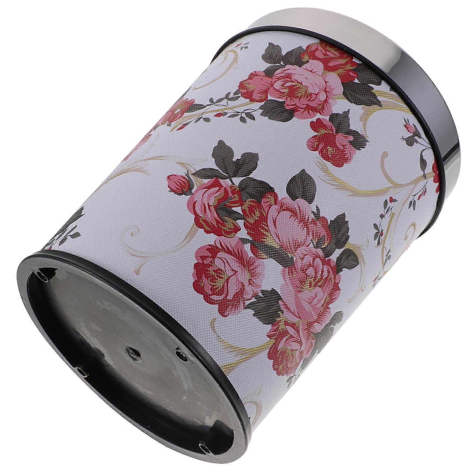 Chinese Style Decorative Trash Can For Household Users Office School Use 10.2X7.9X7.9in Multi Color 1Pack