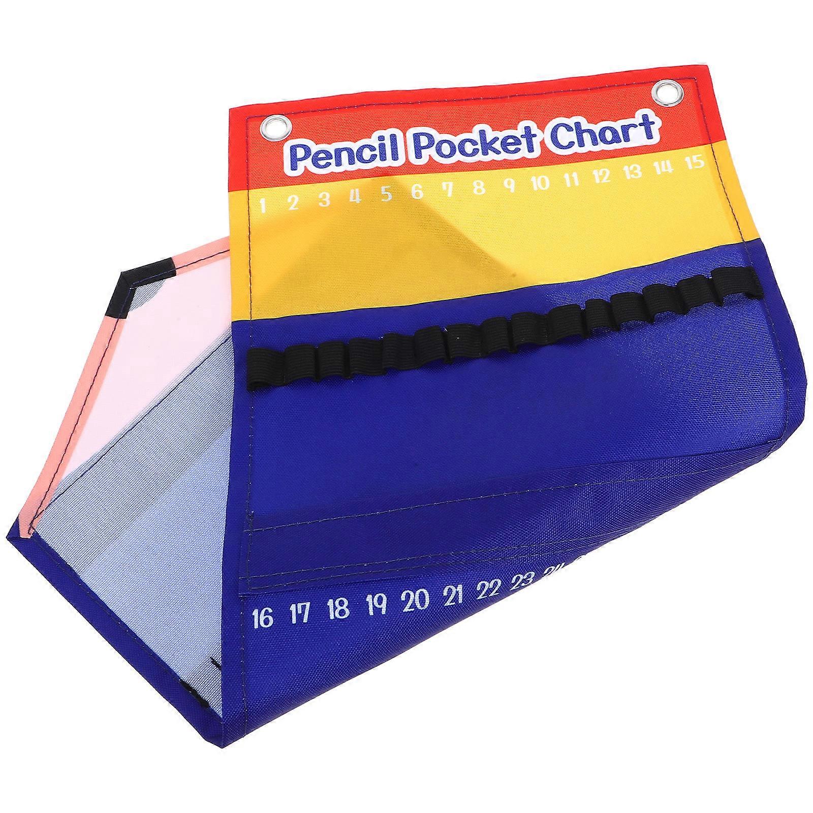 Multi Function Pencil Pocket Chart for Classroom Use 5Pcs Pack