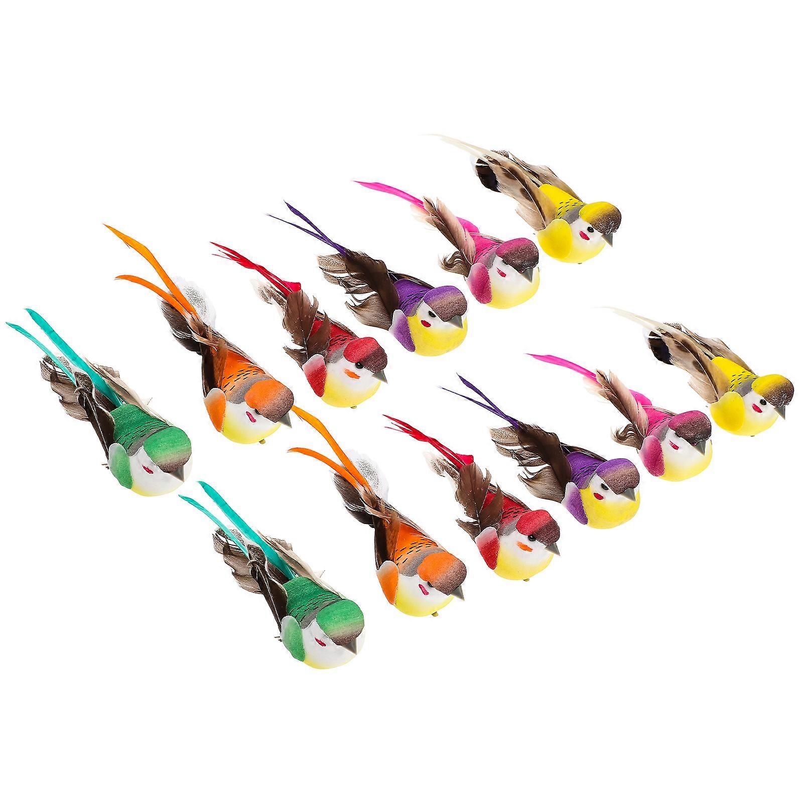 Artificial Bird Models for Decor 48Pcs Imitation Foams Bird Ornaments