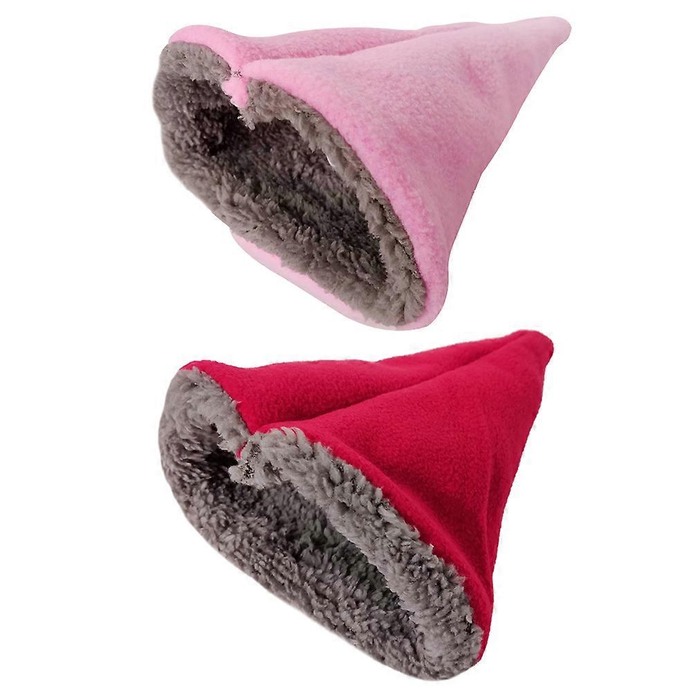 Hamster Nest Warm Pet Bed for Storage Use 2Pcs Assorted Color