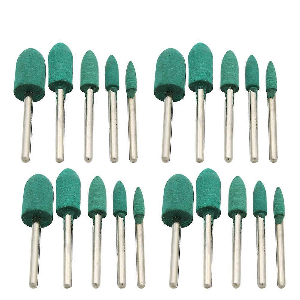 Polishing Head Pointed Sponge Rubber for Grinding 200Pcs Green Tool