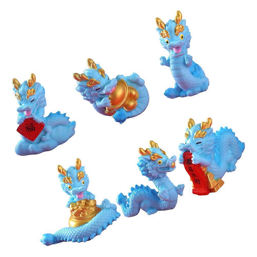 Mini Resin Dragon Figure for Decoration 24Pcs Desktop Dragon Craft Set