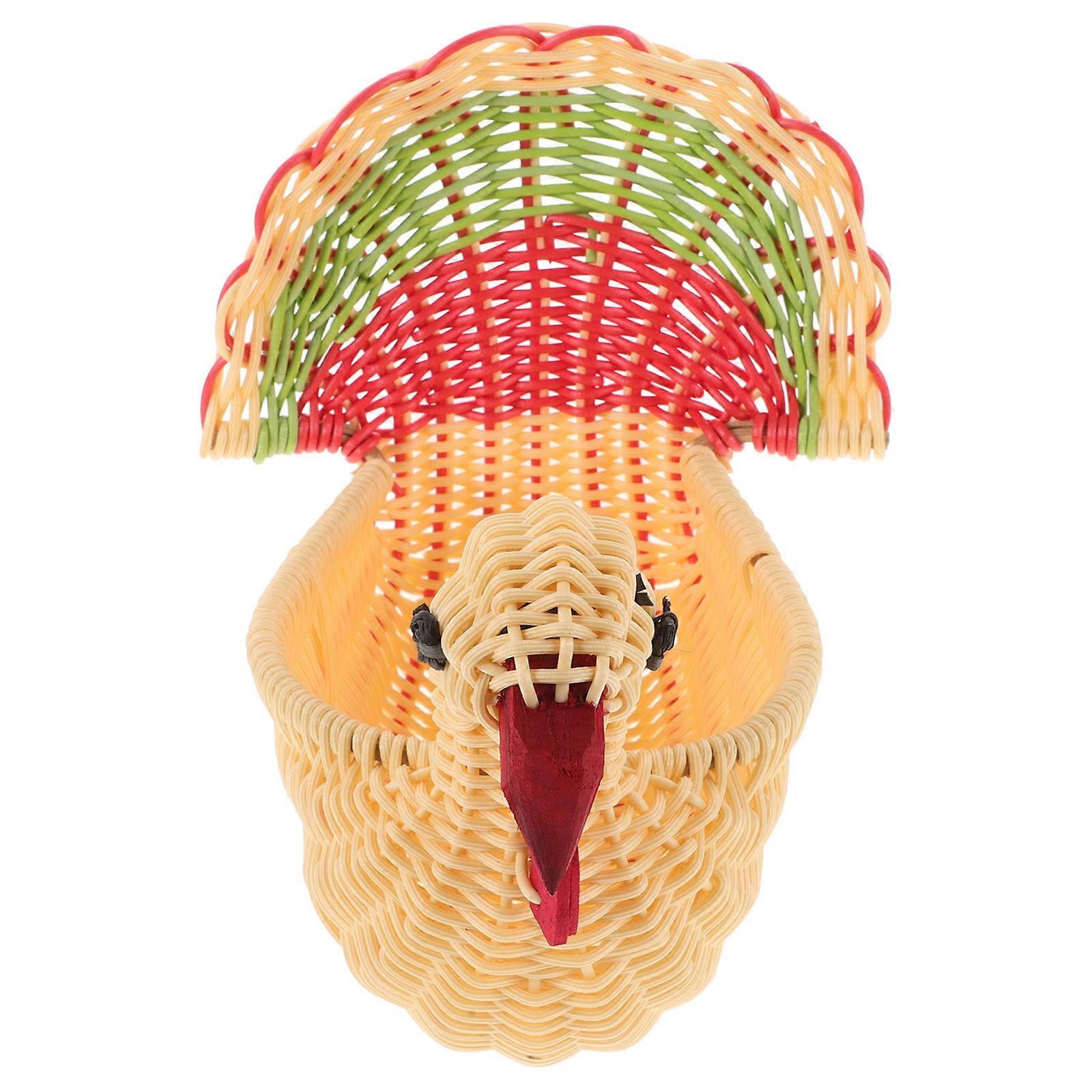 Chicken Shape Fruit Container For Household Use Assorted Color Decorative 2Pcs