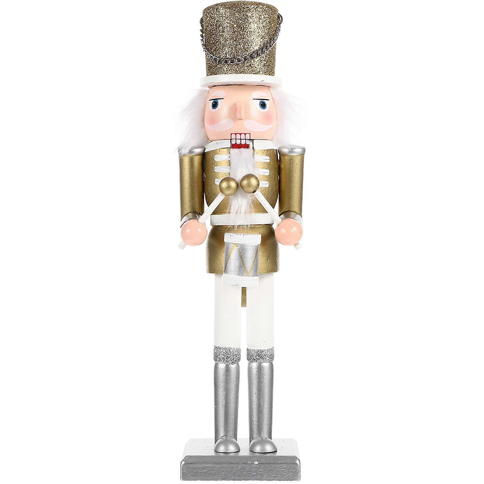 Christmas Soldier Nutcracker Wood Ornament for Desktop Display