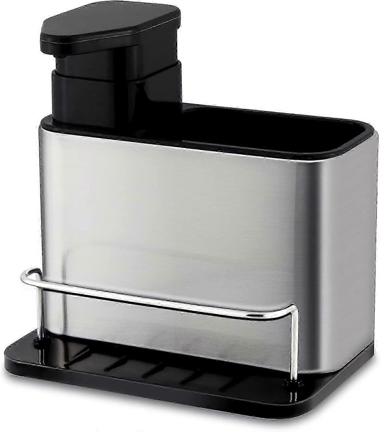 3 in 1 kitchen soap dispenser with sponge holder and brush 2025