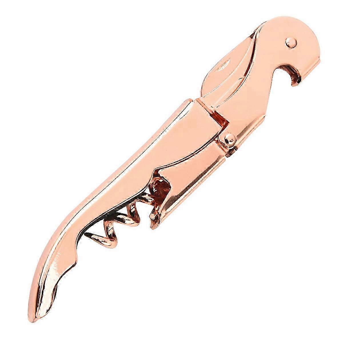Double Hinged Corkscrew Wine Opener with Foil Cutter, Compact Design 2025