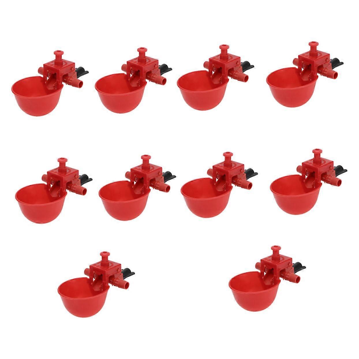 Adjustable Poultry Watering Bowls With Automatic Valve Release Drinkers For Chickens Quails Pigeons Small Birds Farm Use