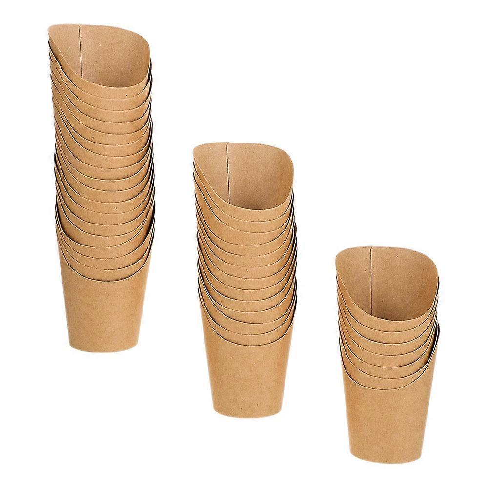 Cups Premium Kraft Paper Food Container Home Use Party Ice Cream Take-Out Holder 100Pcs