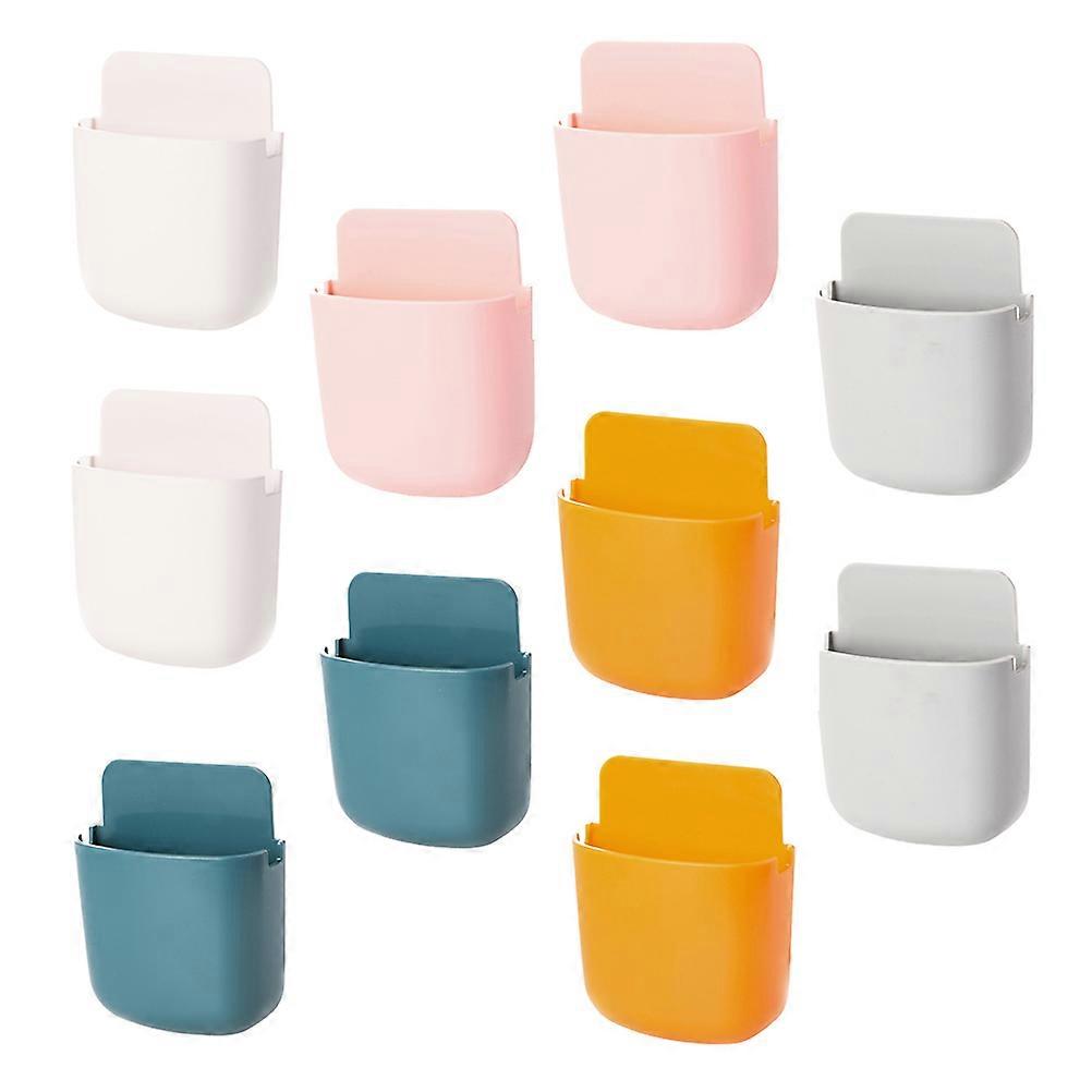 Punch Free Remote Control Holder Wall Storage Box 10Pcs Set