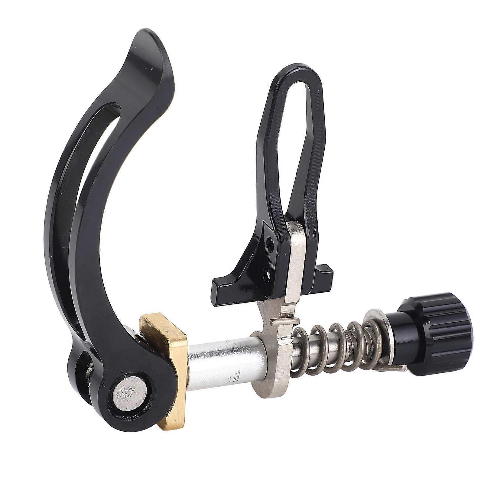 Quick Release Stainless Steel Seatpost Clamp 31.8mm Black