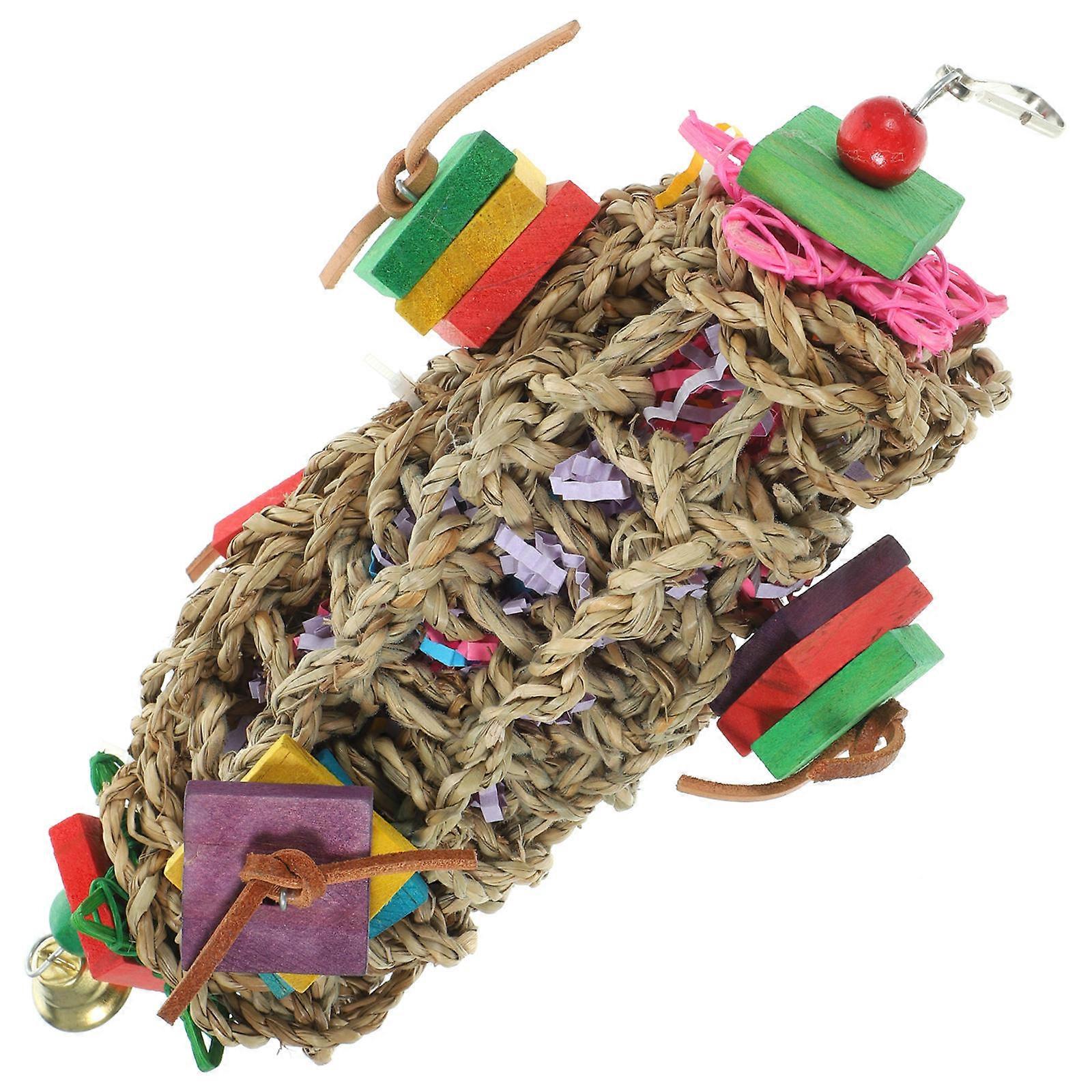 Bird Chewing Toy 3Pcs For Birds Indoor Plaything Chewing Physical Activity Unique Shape Crafted With Wood