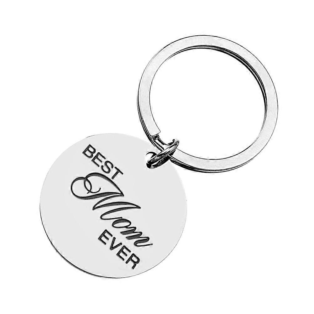 Decorative Keychain Creative Keyring for Mother's Day Gift 3Pcs Silver Set