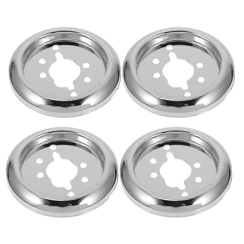 Silver Gas Cooker Knobs Base for Bbq Grill and Oven 8Pcs Durable Replacement