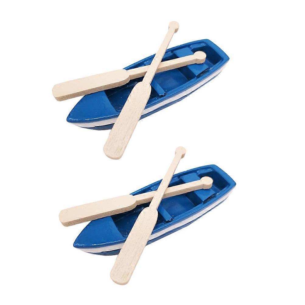Creative Boat Model Mini Paddles Decor for DIY Craft 6Sets