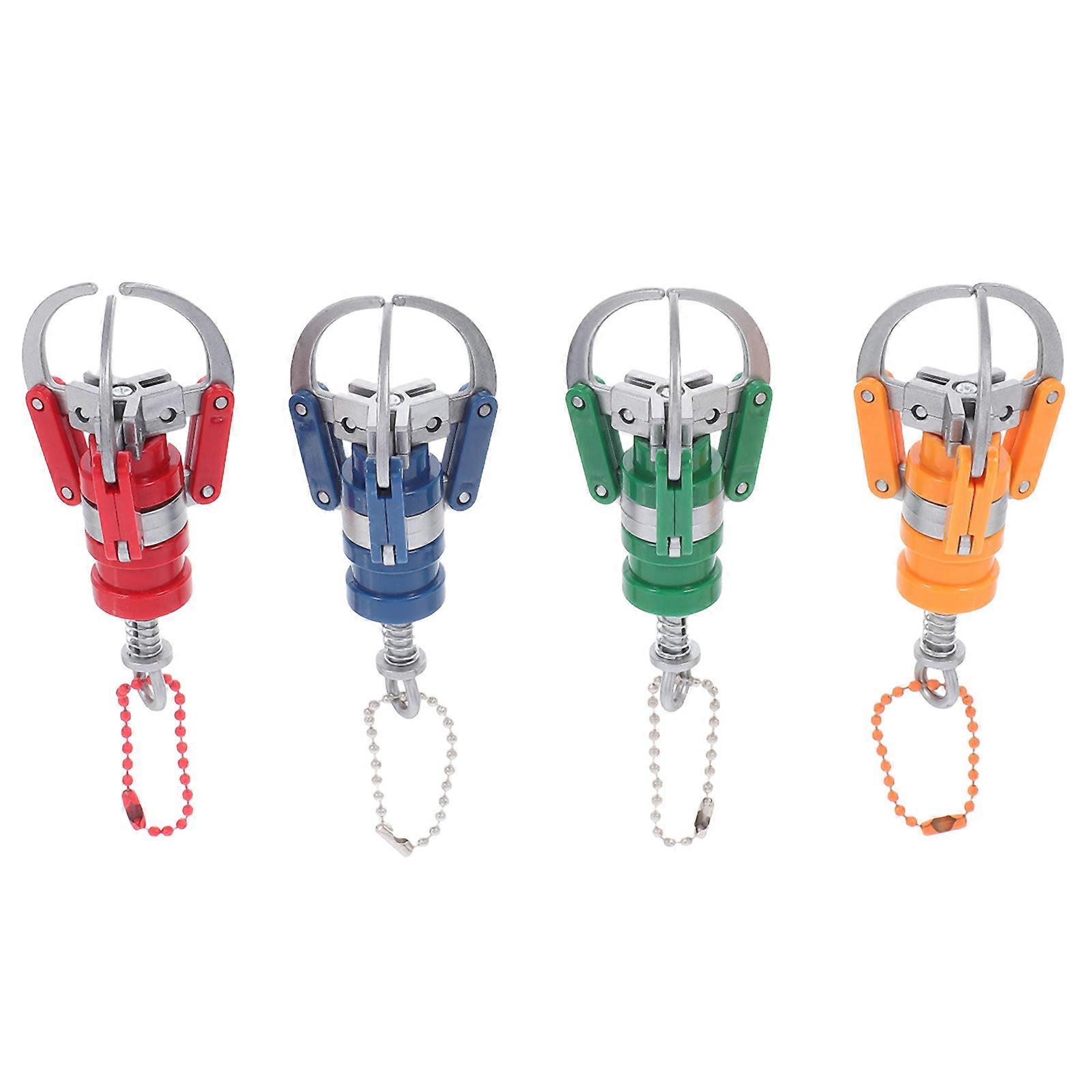 Assorted Color Mini Claw Machine Pendants for Decoration Use 8Pcs Alloy