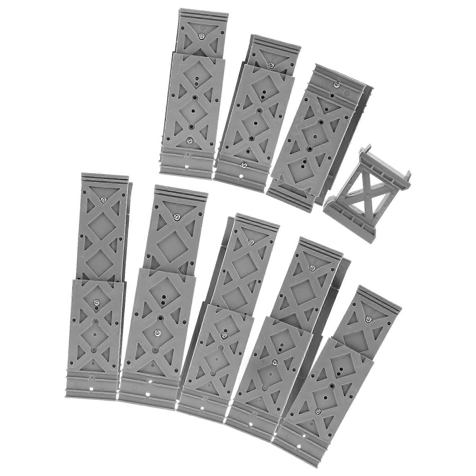 Train Bridge Pier Plastic Railway Track Support for 18Pcs Pieces