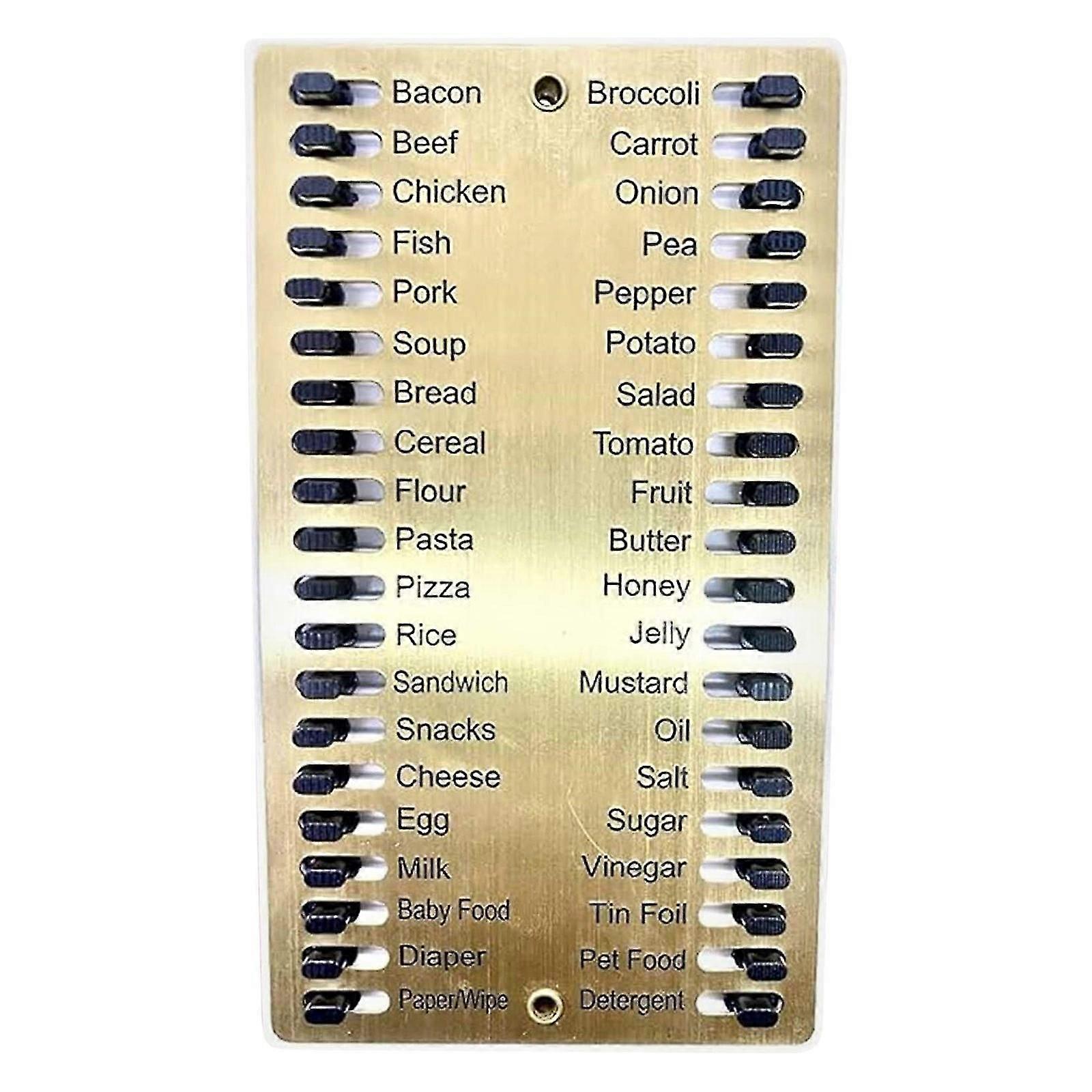 Metal Grocery List Reusable Shopping List Memory Reminder Board
