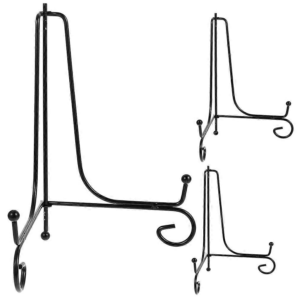 Display Rack Iron Frame Racks For Wedding And Home Usage 15X9.5CM 3Pcs Black