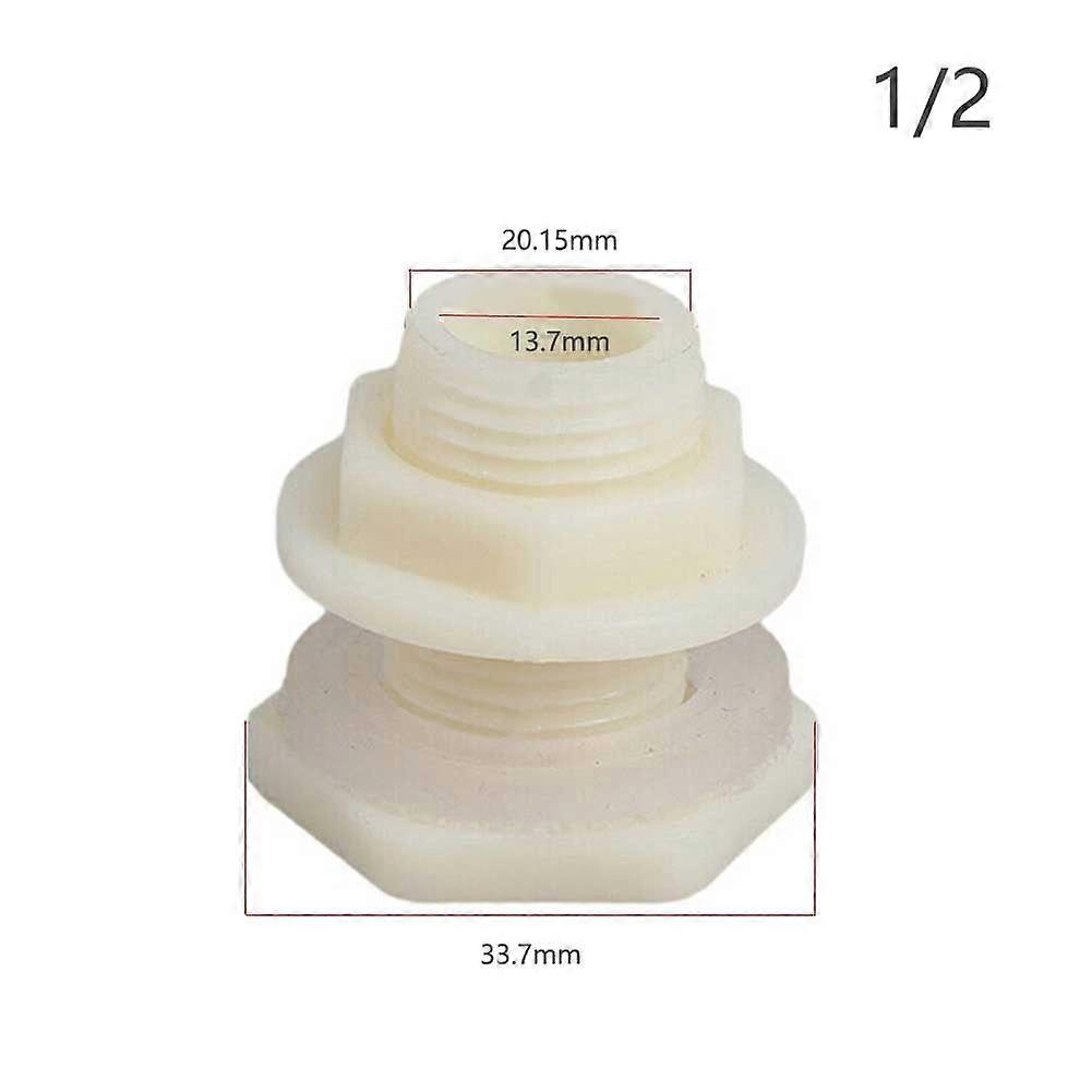 1Pc Bulkhead Fitting Rain Bucket Seal Water Tank Connector Abs Adapter