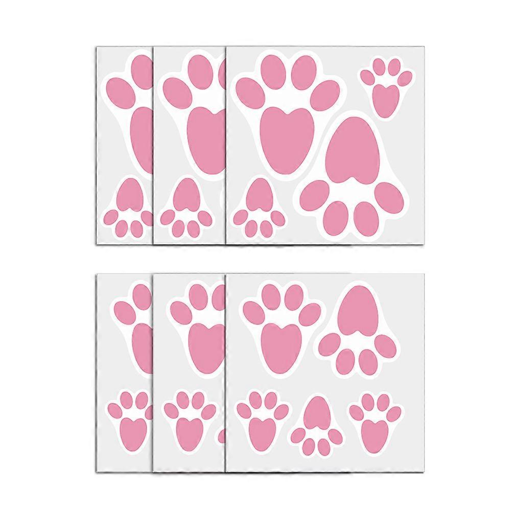 Footprint Decal Easter Stickers for Home Decoration 24 Sheets Pack