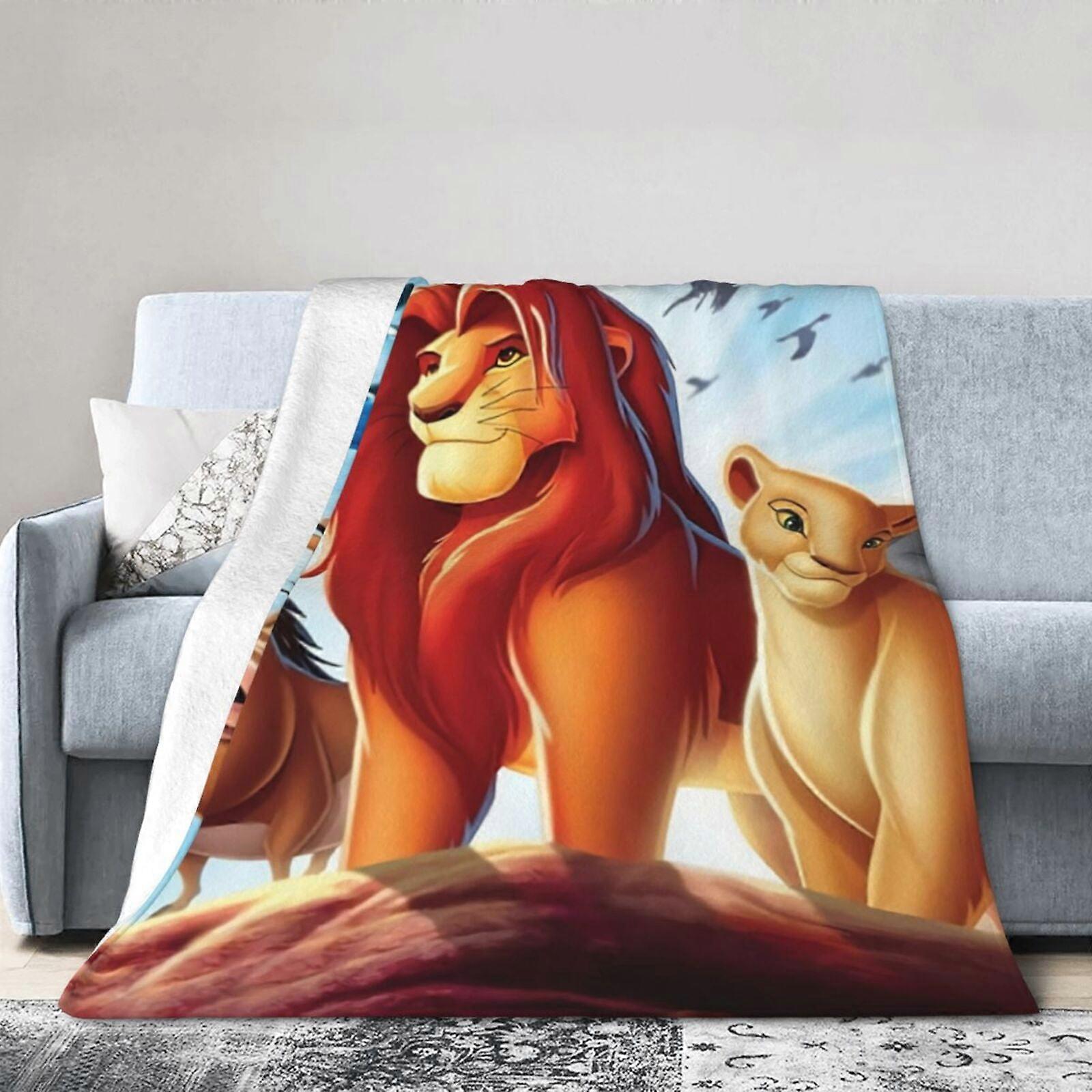 Cobertor de hotel do Rei Leão, cobertor de anime para cama, cobertor de sofá, cobertor de lã ultramacio para quarto e sala de estar, 60 x 50 polegadas