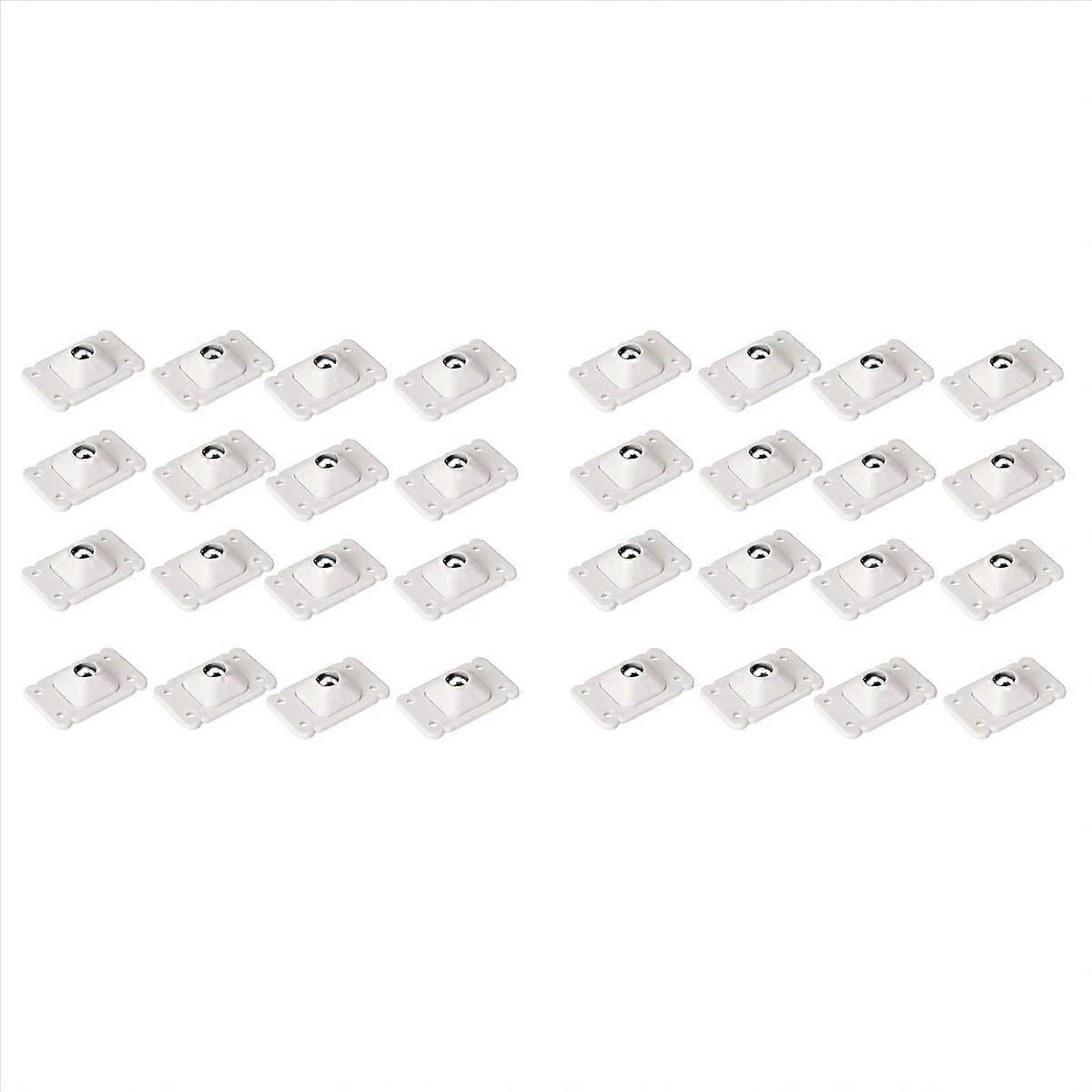 16 Pcs Self Adhesive Wheels 4.5 x 2.8cm(White)