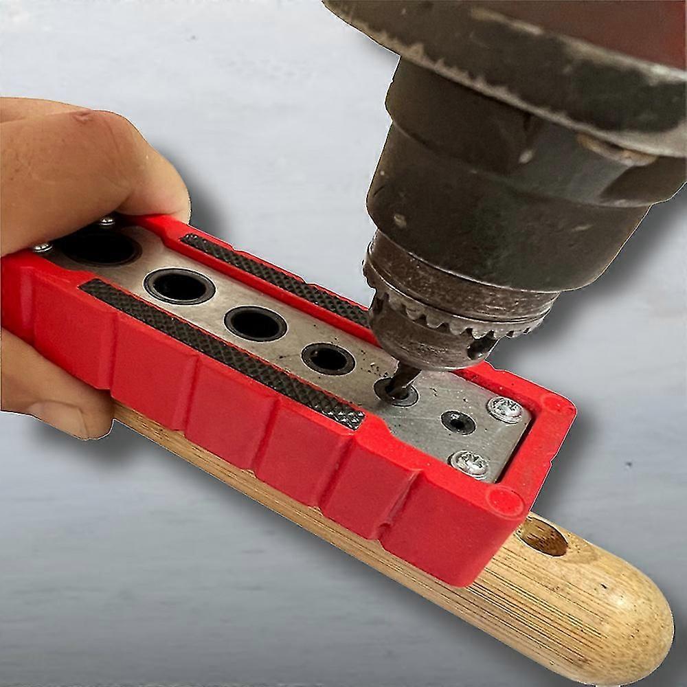Self Pin Jig Pocket Hole Jig With 6 Bits Handheld Jig Puncher Locator For Angled And Straight Hole