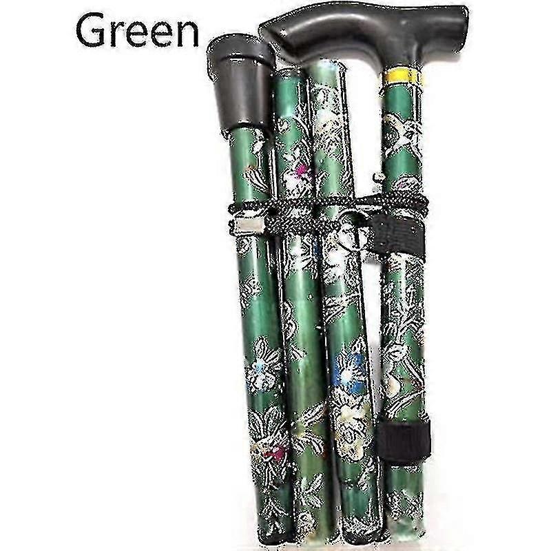 Säädettävä alumiininen kokoontaittuva kävelykeppi kukkakuviolla vaellukseen ja retkeilyyn - kestävä liikkuvuuden apuväline