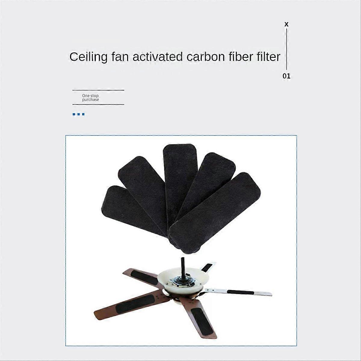 6Pcs Ceiling Fan Filters-High-Efficiency Activated Carbon Air Filters