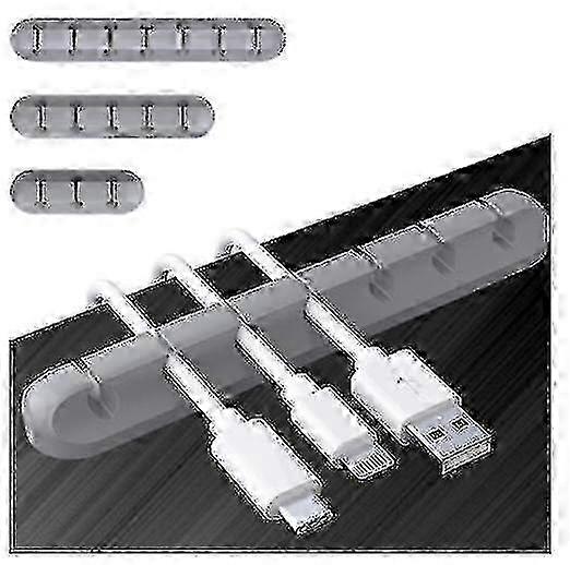 3pcs/set Usb Cable Holder Cable Clips Desktop Data Cable Organizer Cable Management Usb Cable Holder Clips
