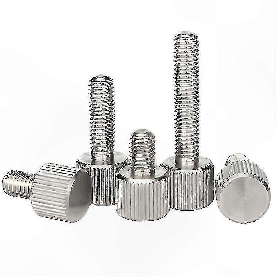 Viti a testa zigrinata a testa piatta, viti zigrinate in acciaio inox M3-M6, confezione da 20