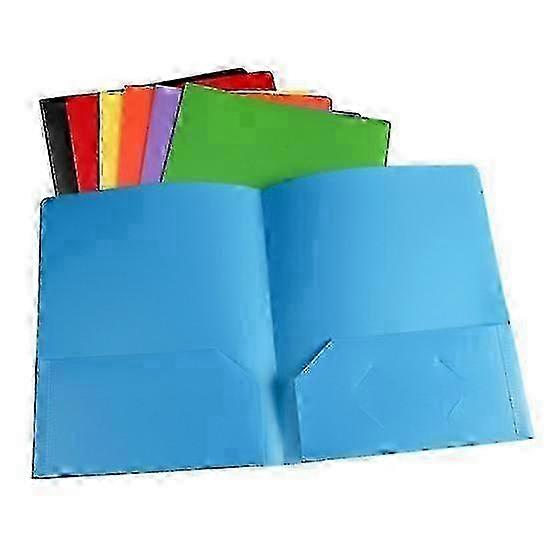 6 Piece Waterproof Tear-Resistant Plastic Document Organizer with Pockets in Different Colors