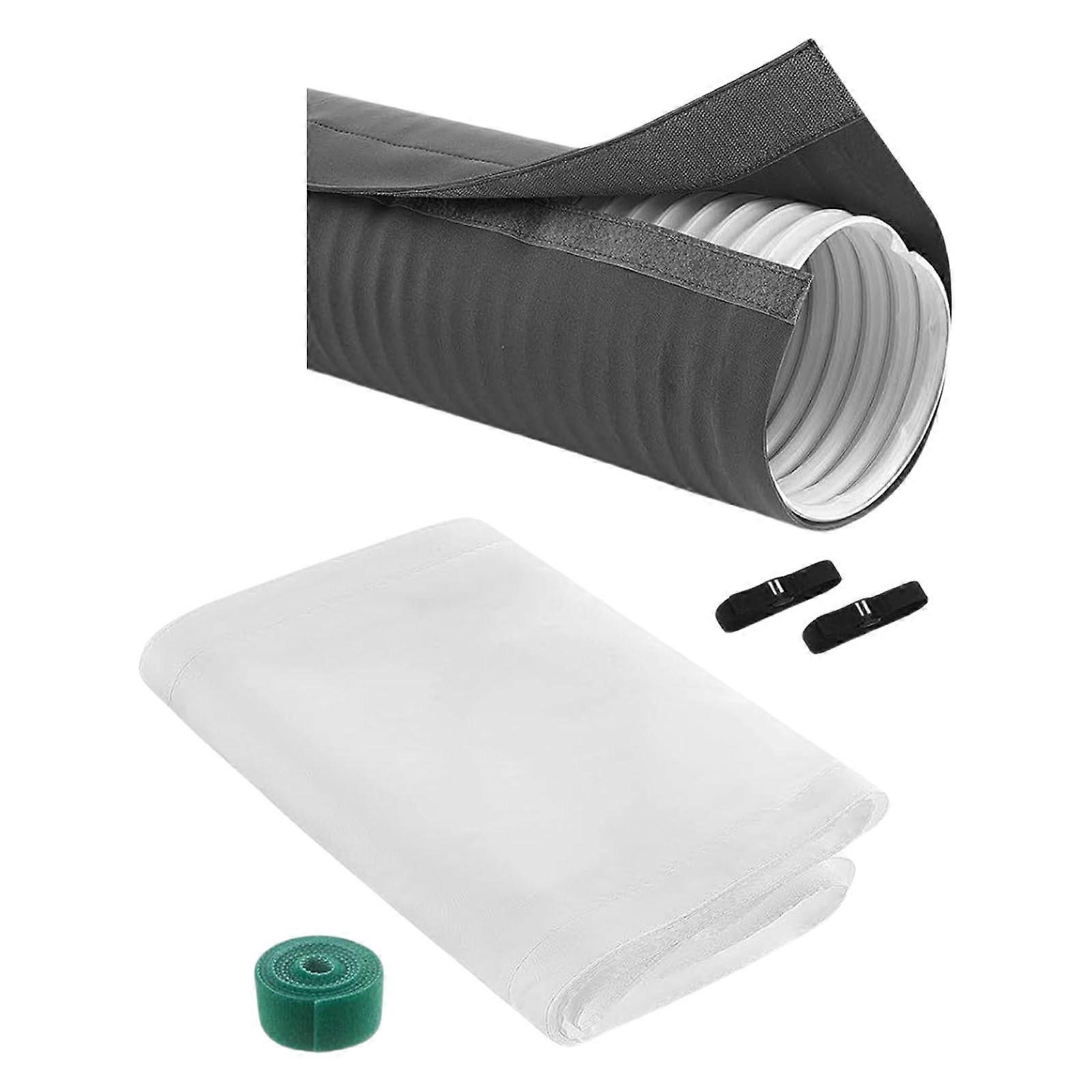 Adjustable Air Conditioning Window Vent Set Hose Wrap Polyester Texture for Airflows Control Polyester Construction Multicolor