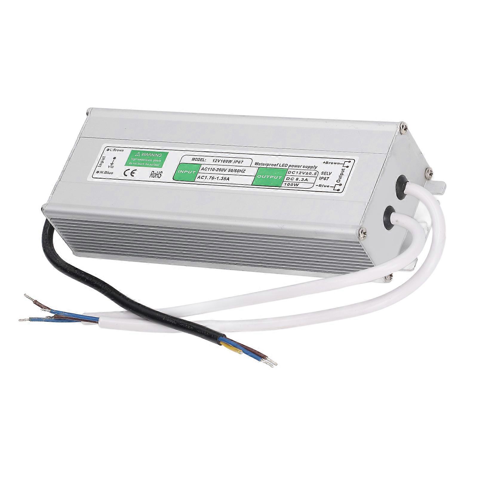 Alimentatore LED AC -260V Ingresso 100W 12V DC Uscita Striscia Luminosa Convertitore di Tensione Driver