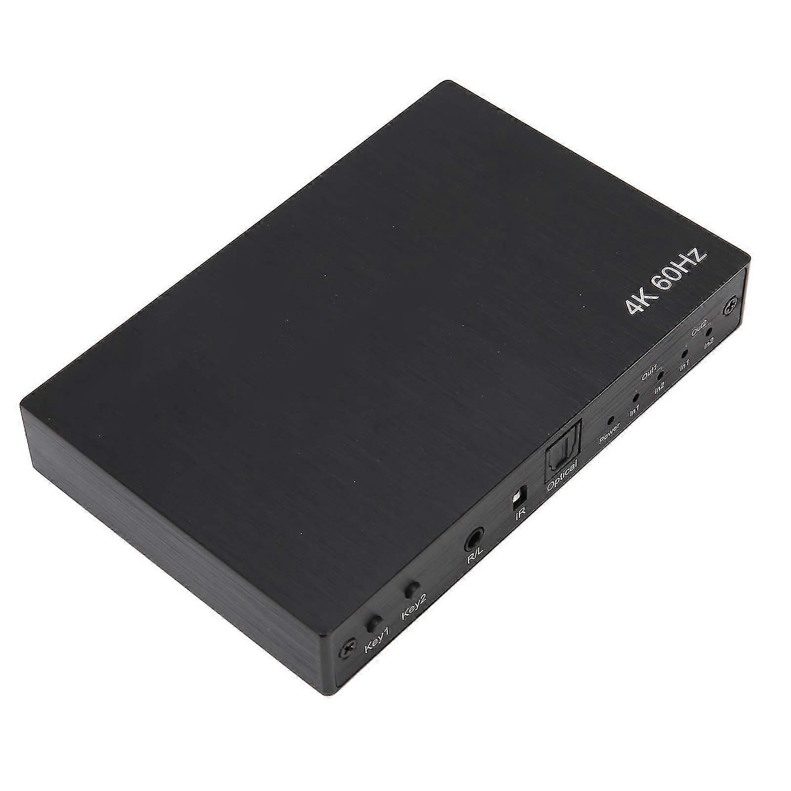 4K 60Hz HD Multimedia Interface Switch Splitter 4K 3D 1080P HDCP2.2 HDR 10 2x2 HD Multimedia Interface Switcher 100?240V US Plug