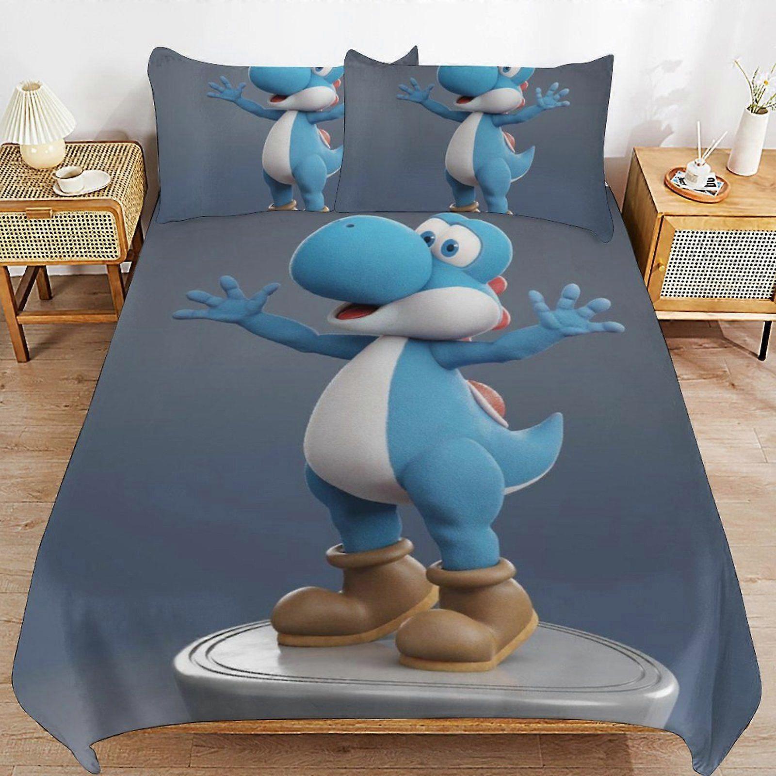 W619 Yoshi Gentle Surface Wrinkle Free Finish Cozy Design Soft Zip Bedding Duvet Cover Sets for Bedroom Use M619