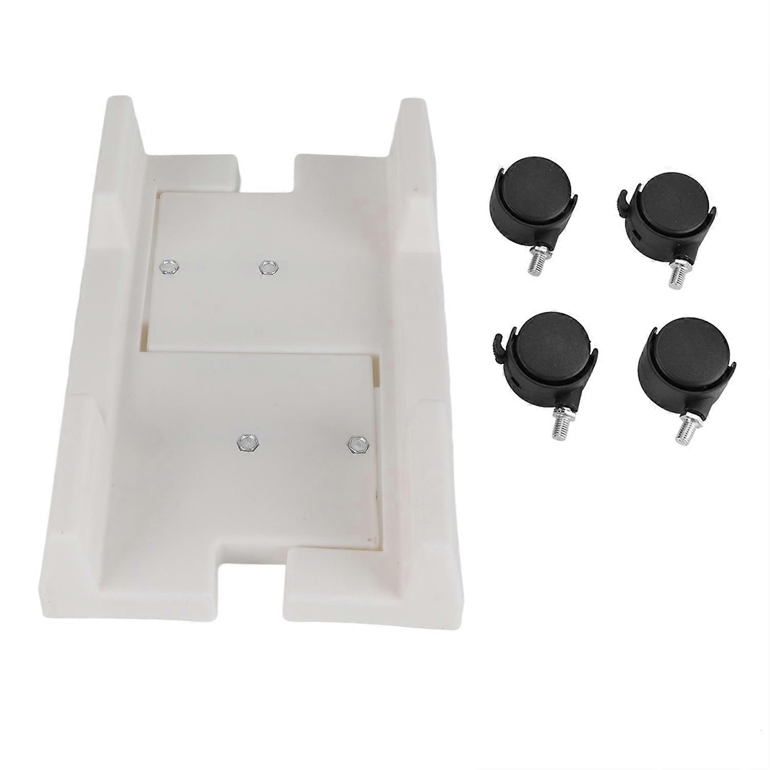 Removable Computer Case Stand Holder Bracket Desktop Mainframe Storage Rack with Brake(White)