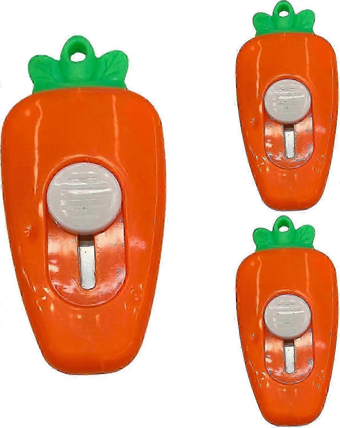 3 Pcs Cartoon Carrot Shape Letter Cutters, Mini Letter Openers for Envelopes Paper Boxes