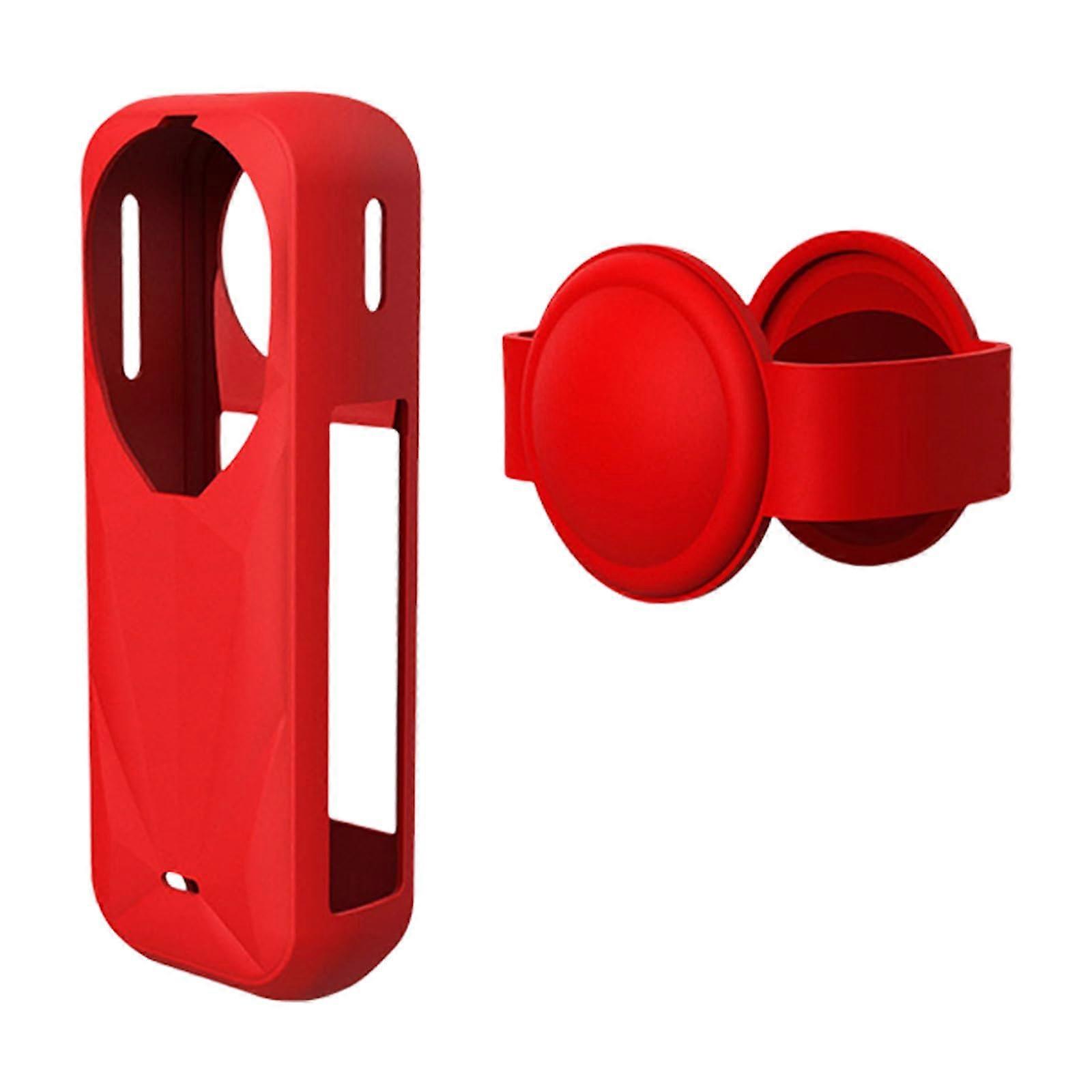 Action Camera Waterproof Cover Silicone Case For Action Cameras Red Protective Case With Tactile Surface
