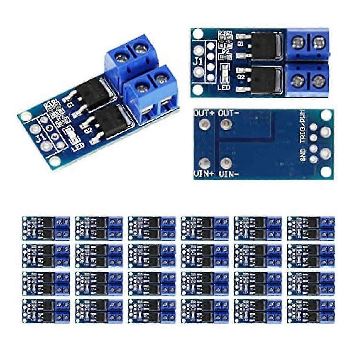 30PCS MOS Transistor Driving Module Trigger Switch DC5V-36V 15A(Max 30A) PWM Adjustment Electronic Switch Control Board