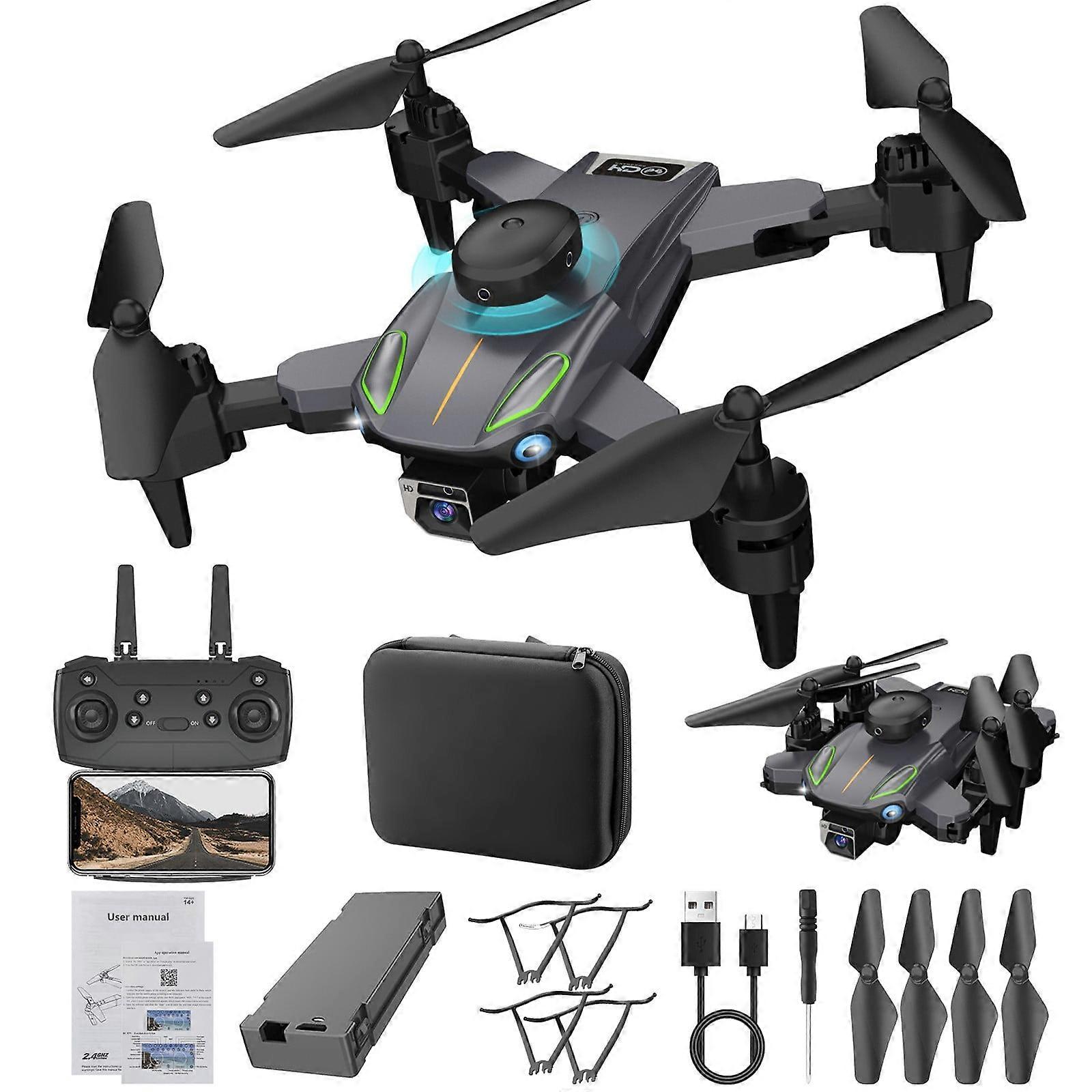 FPV Drone with Dual 1080P Camera, 2.4G WiFi, Altitude Hold, Obstacle Avoidance, Headless Mode, Follow Me, RC Quadcopter for Adults & Kids