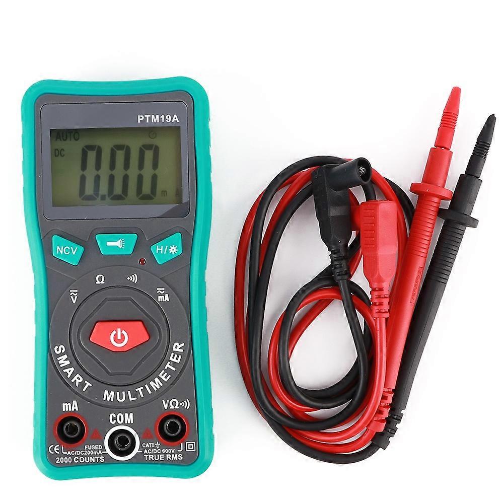 PTM19A LCD Display Digital Smart Multimeter DC AC Voltage Current Resistance NCV Tester Meter