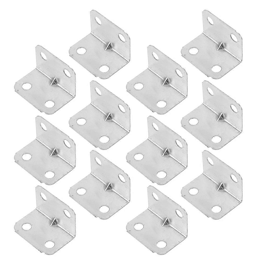 Silver Angle Brackets for Wood Shelf Support Featuring Durable Construction 50Pcs
